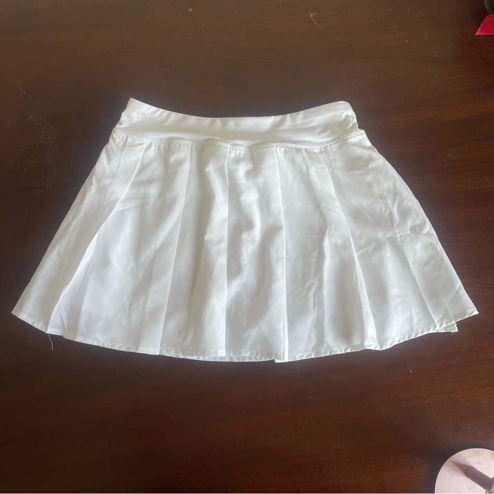 White Adidas Kids L/G (14) Tennis Skort